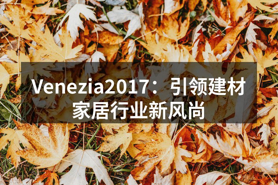 Venezia2017：引领建材家居行业新风尚